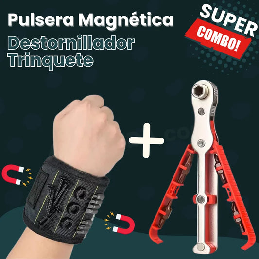 Combo pulsera Magnética + Destornillador Trinquete