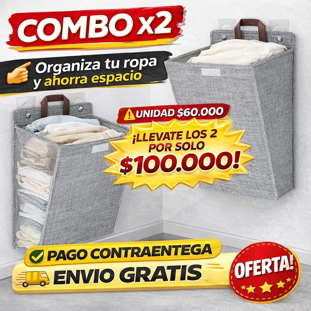 Cesto Ropa Sucia Plegable Para La Pared